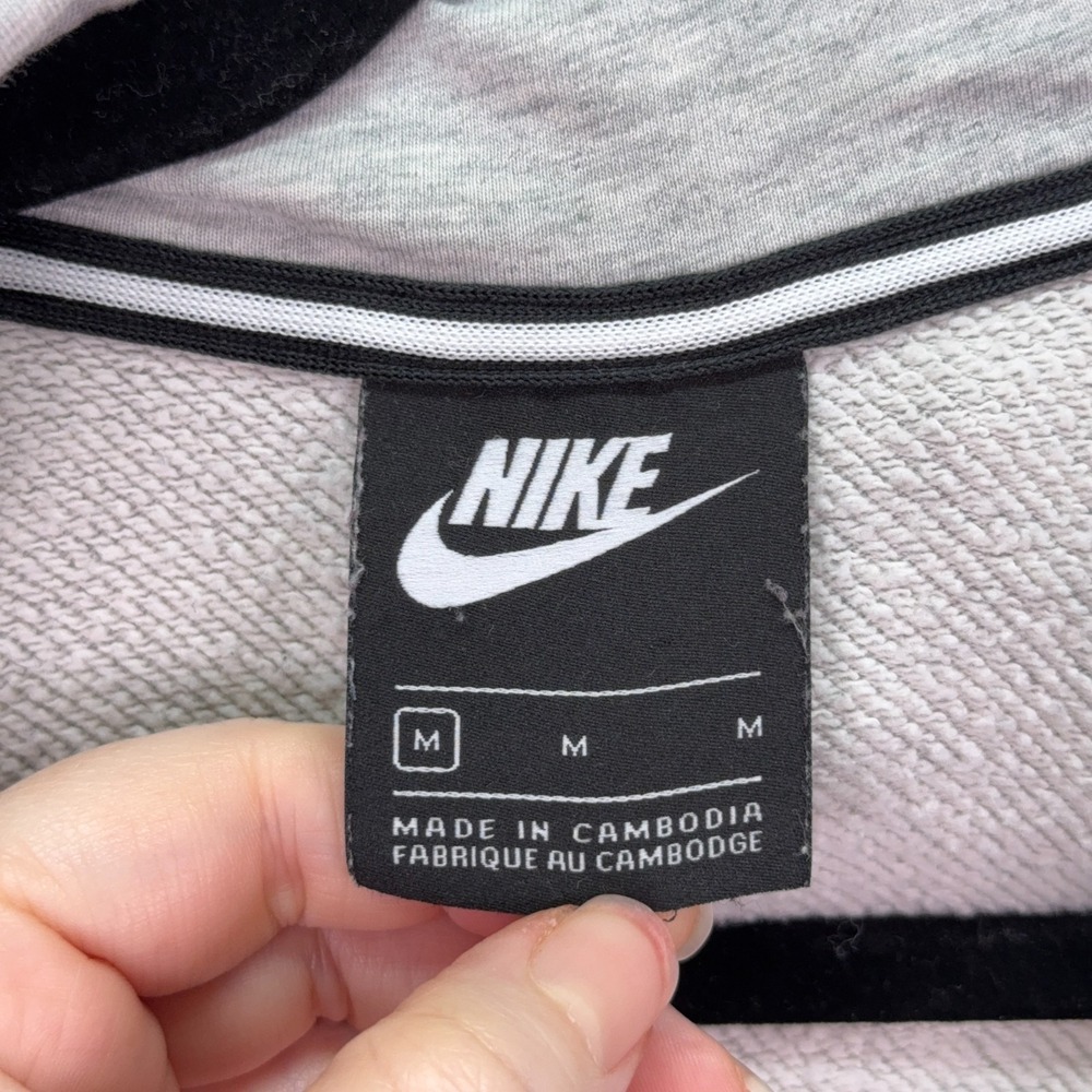 Nike Hoodie Womens M Gray Full Zip Sportswear Club Fleece Hooded Sweatshirt‎ - Picture 3 of 8
